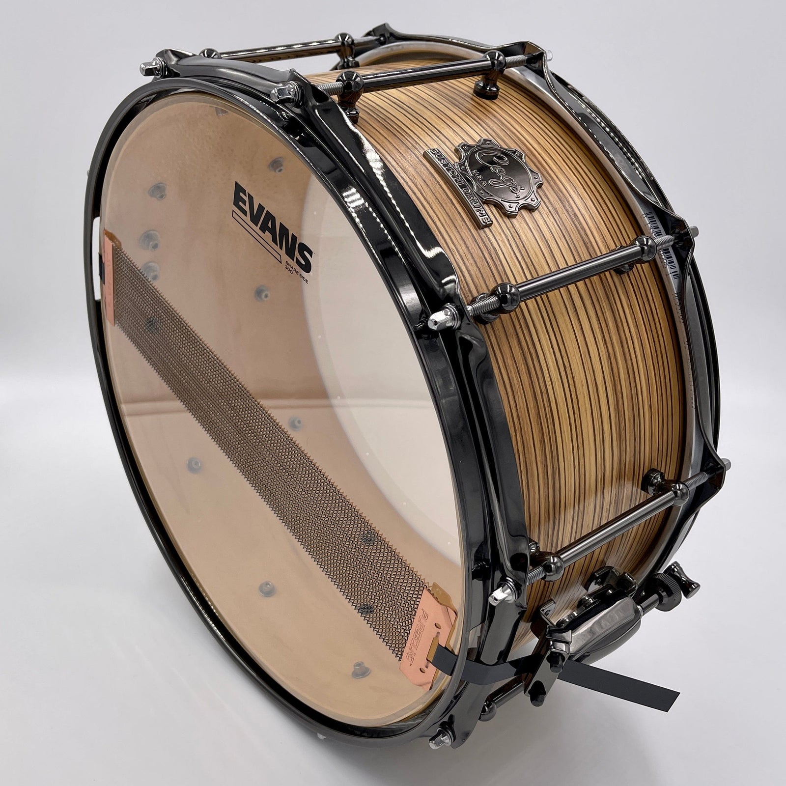 Cogs Zebrawood 3Ply Snare Drum Cogs Custom Drums LLC