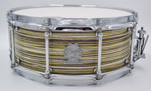 Cogs MC-53 Zebra Green Snare Drum - Cogs Custom Drums LLC