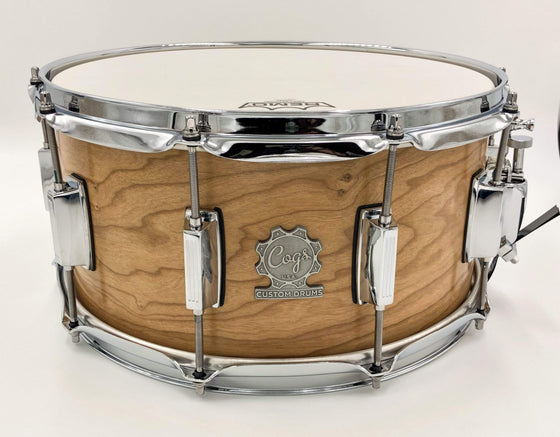 Cogs Pro Series Cherry Snare Drum - Cogs Custom Drums LLC