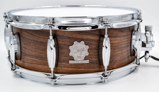 Cogs SuperSix™ Walnut Snare - 14 x 5.5 - Cogs Custom Drums LLC